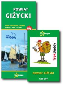 Powiat Giżycki - KOMPLET mapa papierowa + elektroniczna TrekBuddy