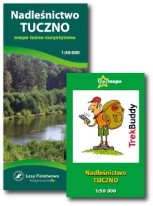 Nadleśnictwo Tuczno - KOMPLET mapa papierowa + elektroniczna TrekBuddy
